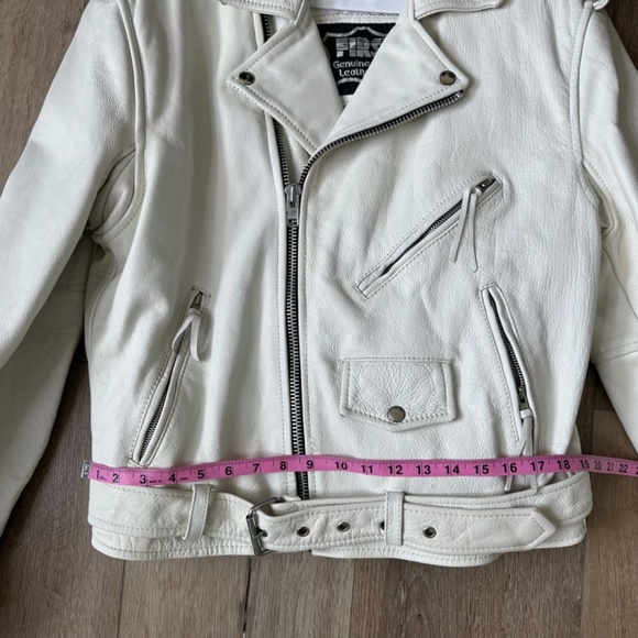 FIRST Genuine Leather White Leather Jacket Men’s Large - Picture 7 of 16